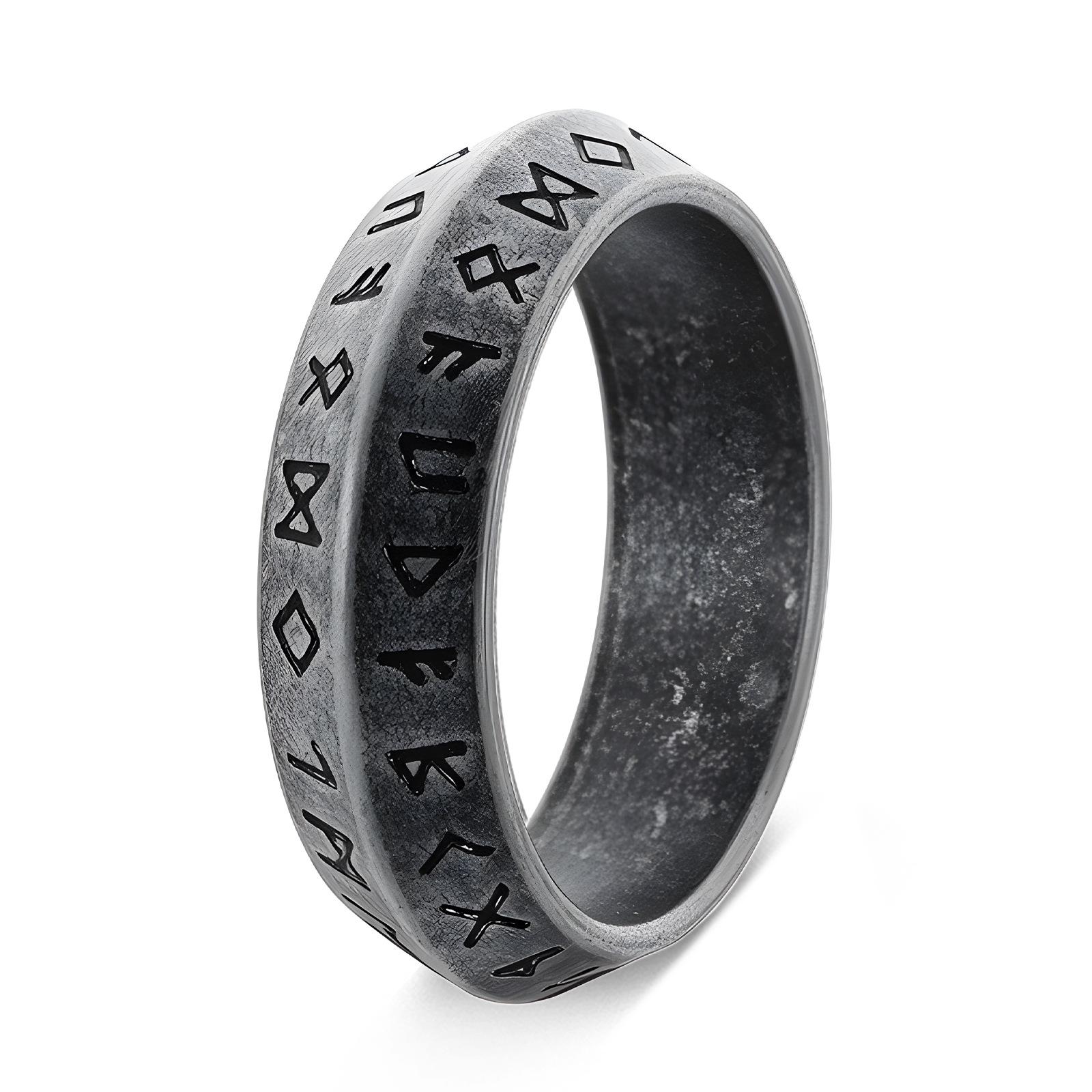 

European and American Jewelry New Viking Ring Rune Ring Symbolizes Destiny, Future and Infinite Power 13