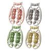 Massage roller multifunctional ring leg roller muscle roller 18 wheels pink