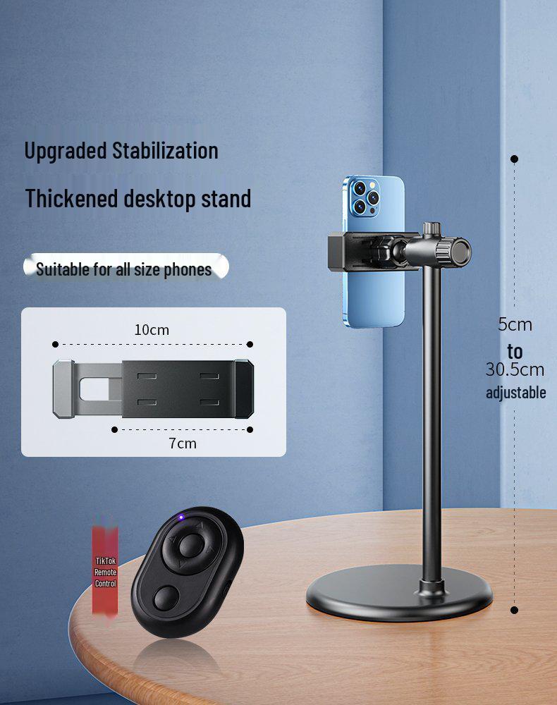 2024 Stolní držák na telefon pro živé vysílání a fotografování z nadhledu - Kompatibilní s Douyin a dalšími