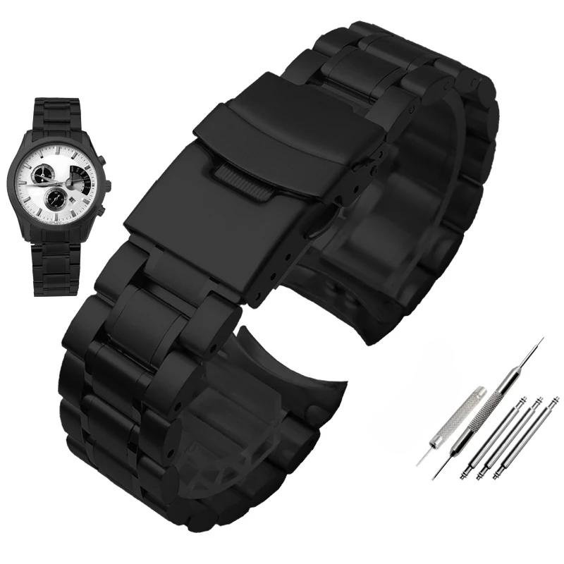 20mm 22mm Universelles Gebogenes Herren-Uhrenarmband Für Casio EFV-540 500 510 EQB-501 EFR-303 Massives Edelstahlarmband Metall-Uhrenkette