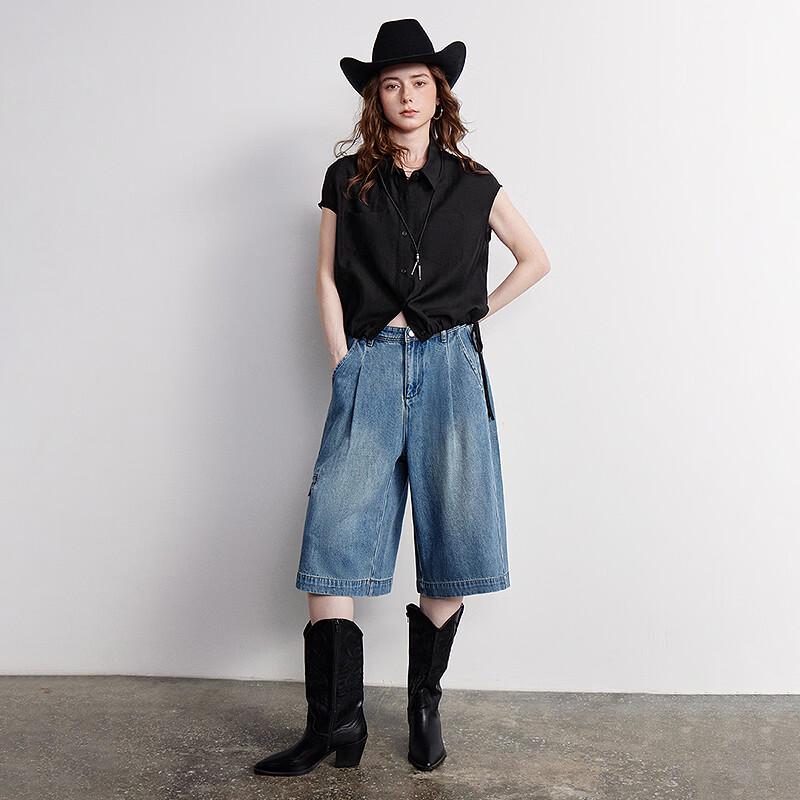 Chuyu Women's Lyocell Acetate Drawstring Shirt