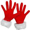 Christmas Party Etiquette Performance Gloves, Fleece-lined Velvet Gloves