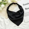 Ruoshui Woman Girls Solid Summer Head Scarf Chiffon Triangle Bandanas Women Elastic Hairband Hair Accessories Headwear Ornaments