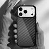 Carbon Fibre Effect Pattern Phone Case for iPhone 17 16 15 14 13 Pro Max Back Cover for 12 11 Pro Coque