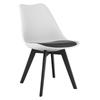 MARK Stuhl schwarz und weiß / schwarze Beine x 2