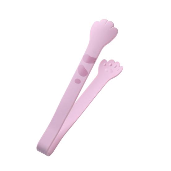 Silicone Cooking Tongs Food Clip with Non-Slip Handle Heat-Resistant Reusable Cat Paw Shaped Tongs Kitchen Accessories