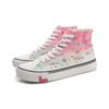 Li Ning Line Friends X  Classic High-Top Canvas Sneakers Women Sneakers Purple Red AGCQ594-2