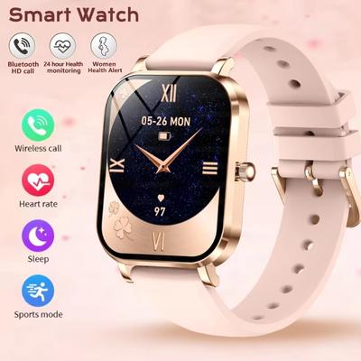 2025 Nuovo Orologio Smart da Donna alla Moda Schermo AMOLED HD Monitoraggio Frequenza Cardiaca Ossigeno nel Sangue Chiamata BT Orologio Smart Sportivo Donna per IOS Android