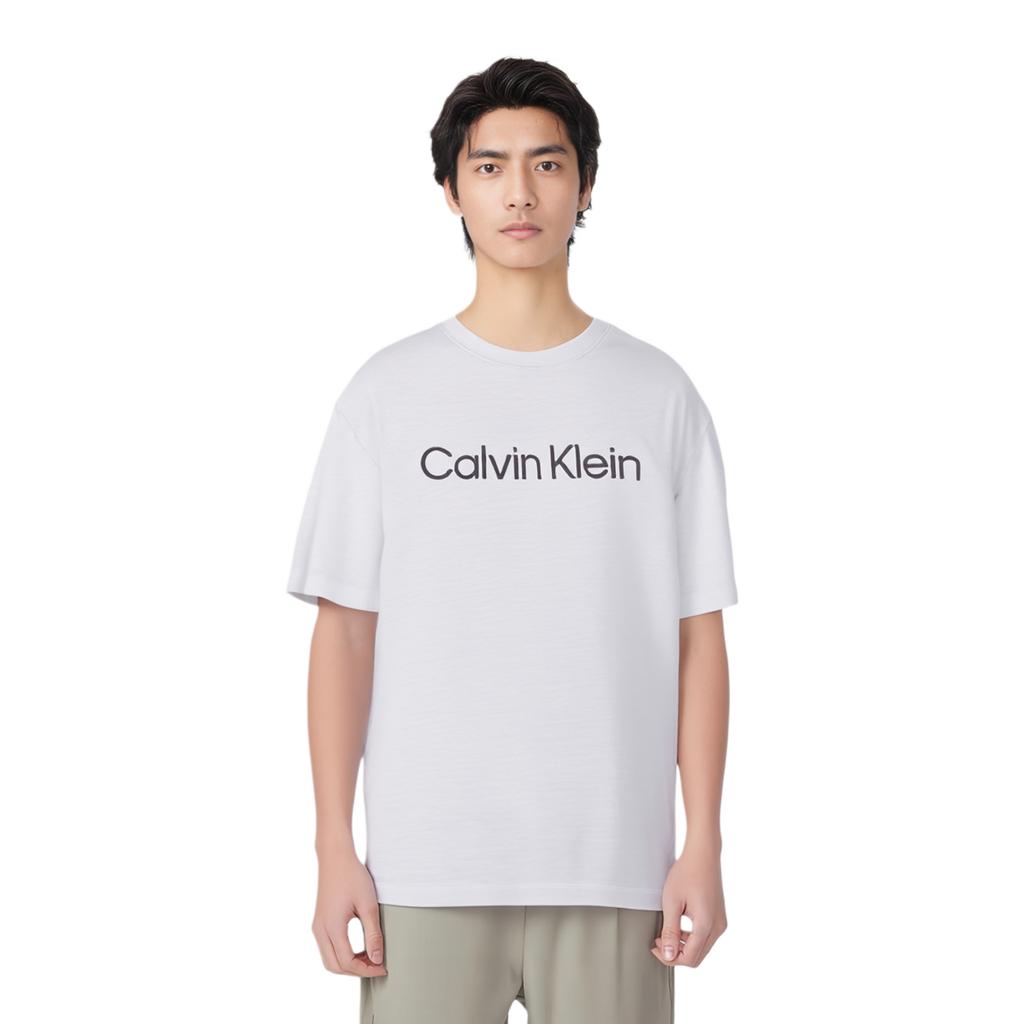 Calvin Klein Comfortable Letter Short Sleeve Simple T-Shirt Men Tops White 000NM2501E-O76
