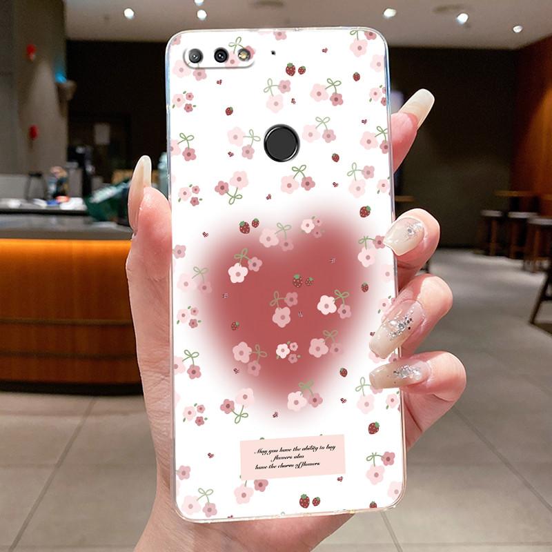 For Huawei Nova 2 Lite Case Cover Flowers Butterfly Clear Soft TPU Silicone Bumper for Huawei Y7 Y 7 Prime 2018 Phone Casing