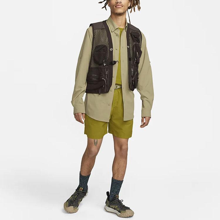 Nike ACG Solid Logo Straight Loose Shorts Men Bottoms Olive CZ6704-390