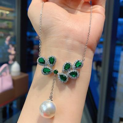 Australian Fritillary Pearl Pendant Female Cold Wind Gold Pearl Necklace Bone Chain Female