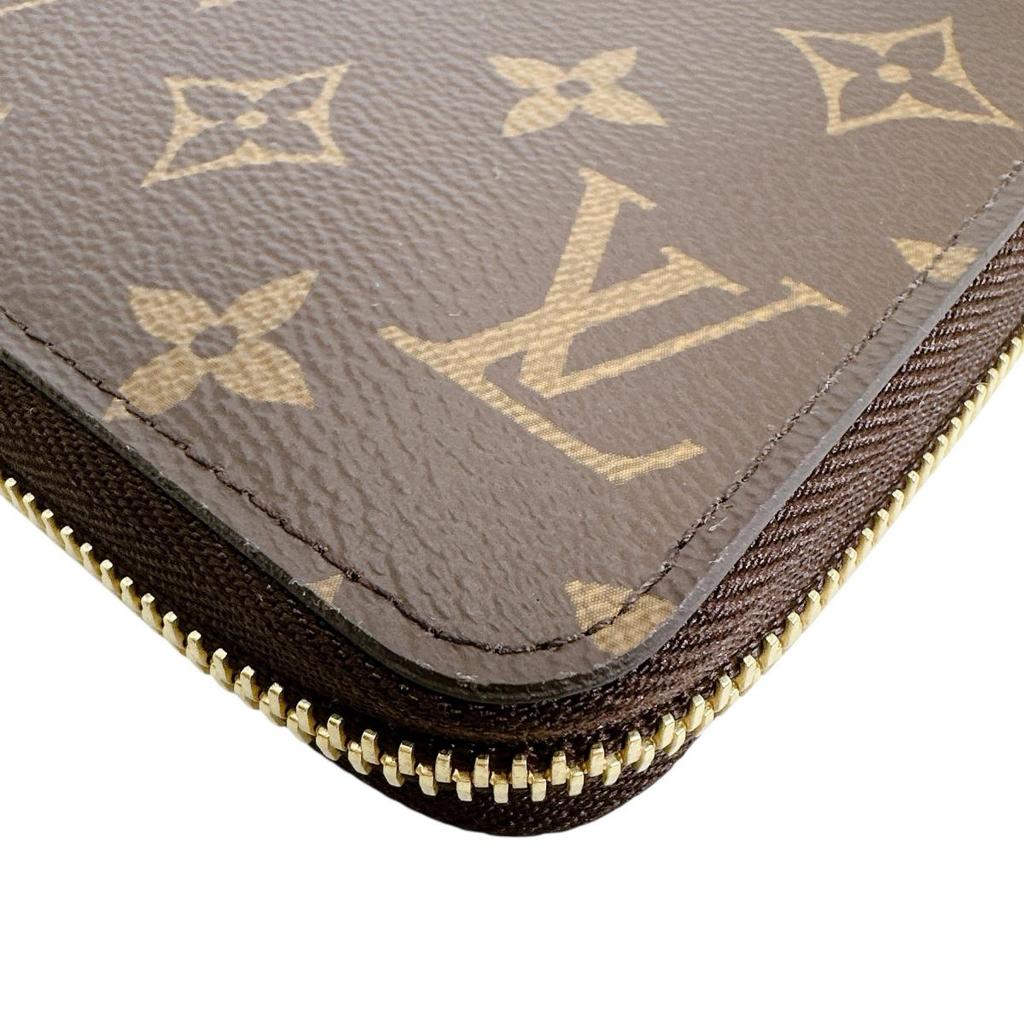 LOUIS VUITTON Monogram Zip Around Long Wallet purse Monogram canvas Brown M60017 Used