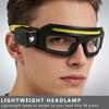 Akumulatorowe Okulary Czołówka LED z Czujnikiem Ruchu i Sterowaniem Dotykowym, 5 Trybów, 350–500 Lumenów, Ładowanie USB-C, Design Wolne Ręce
