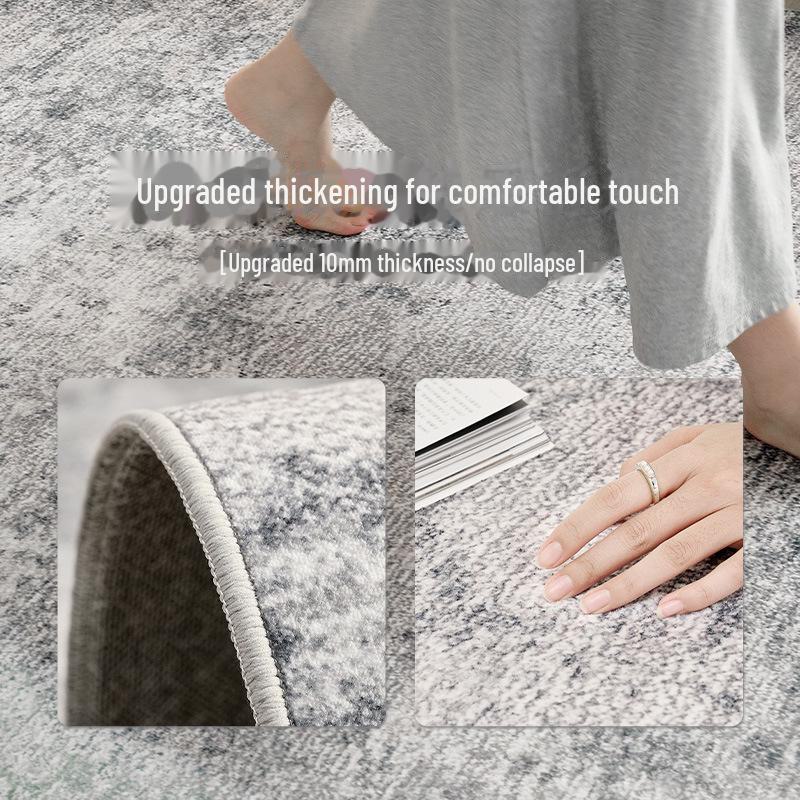 2025 Luxury Gray Wash-Free Carpet: Minimalist, Wipeable Sofa & Bedroom Mat