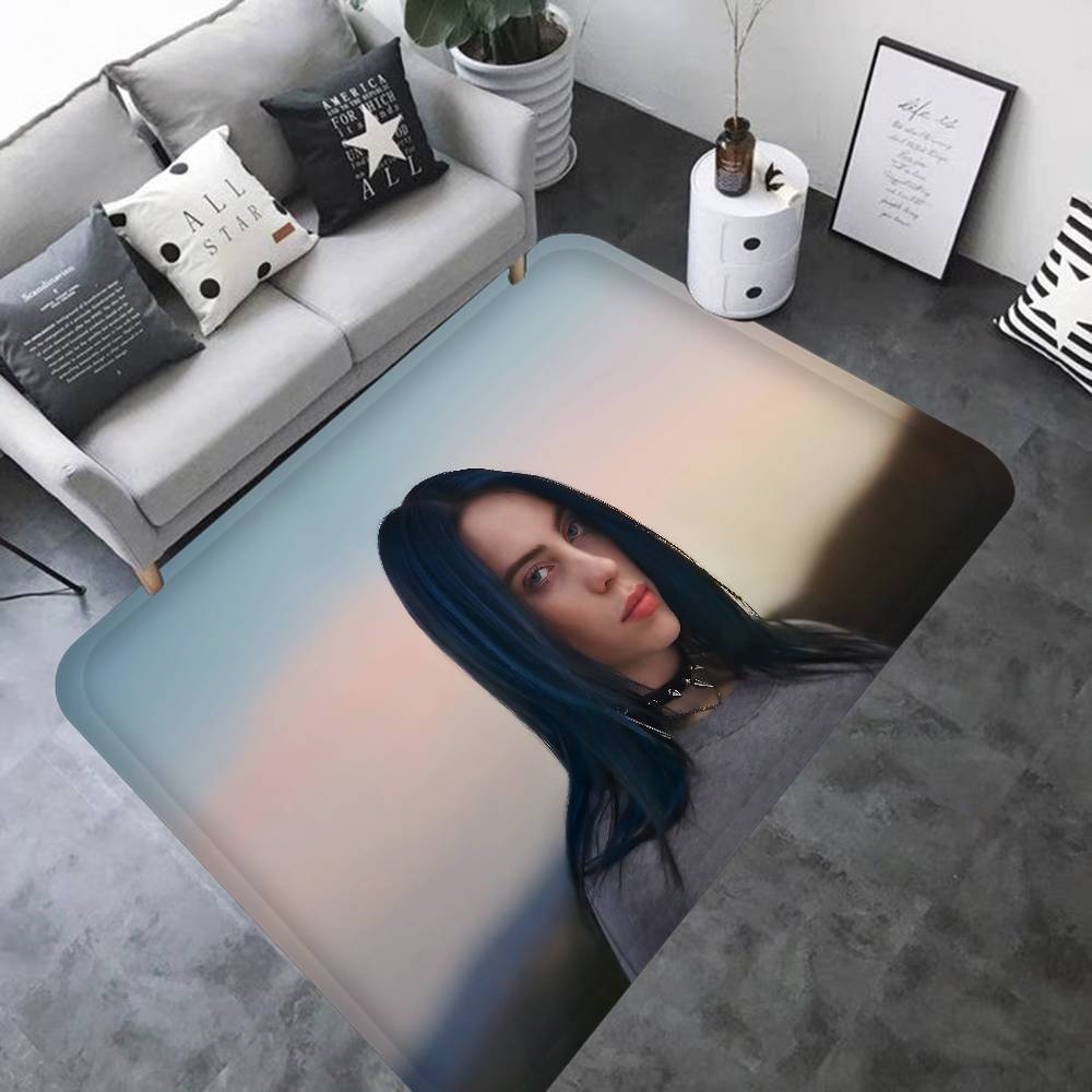 B-BillieS Singer E-EilishS Bathroom Mat Kids Room Bedroom Decoration Balcony Anti-Slip Doormat Living Room Welcome Rug