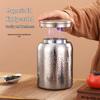 Pure Titanium Hammered Tea Canister with Magnetic Seal
