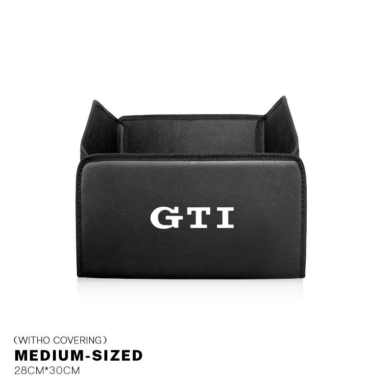 Car Trunk Storage Box Leather Sundries Organizer Travel Bag For VW R Line GTI Polo Golf Passat CC Tiguan Arteon Touareg Scirocco