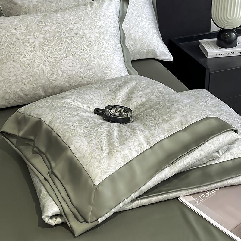 Summer Cool Quilt Set with Cool-fibers Ice Silk Summer Quilt 150x200cm