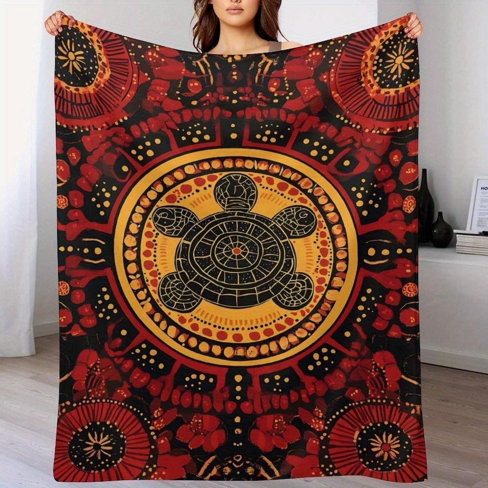 Australian turtle print blanket flannel blanket for sofa office car blanket room decoration