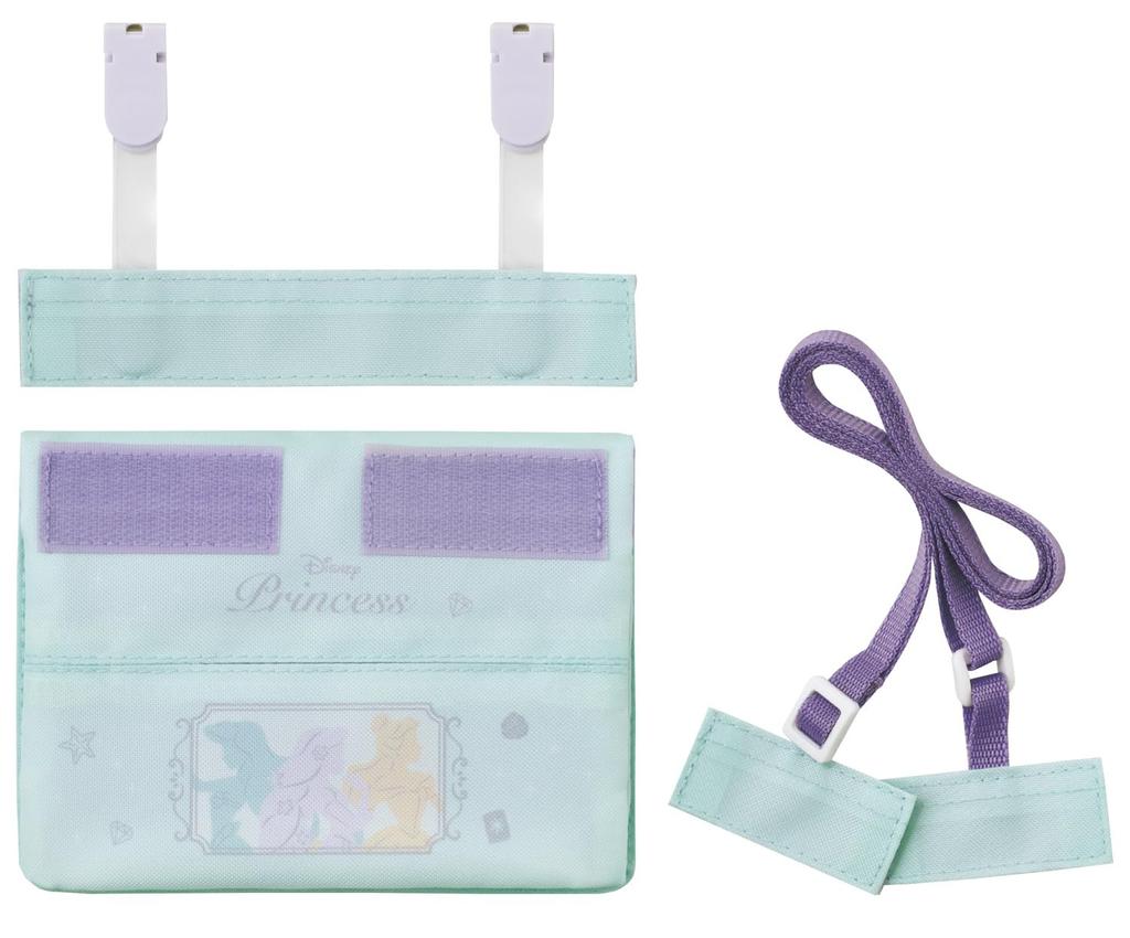 Skater Travel Pocket Pouch with Shoulder 11cm H x 14cm W x 3cm Disney Princess Silhouette for Girls ODKP2-A Strap, 2-Way, D,