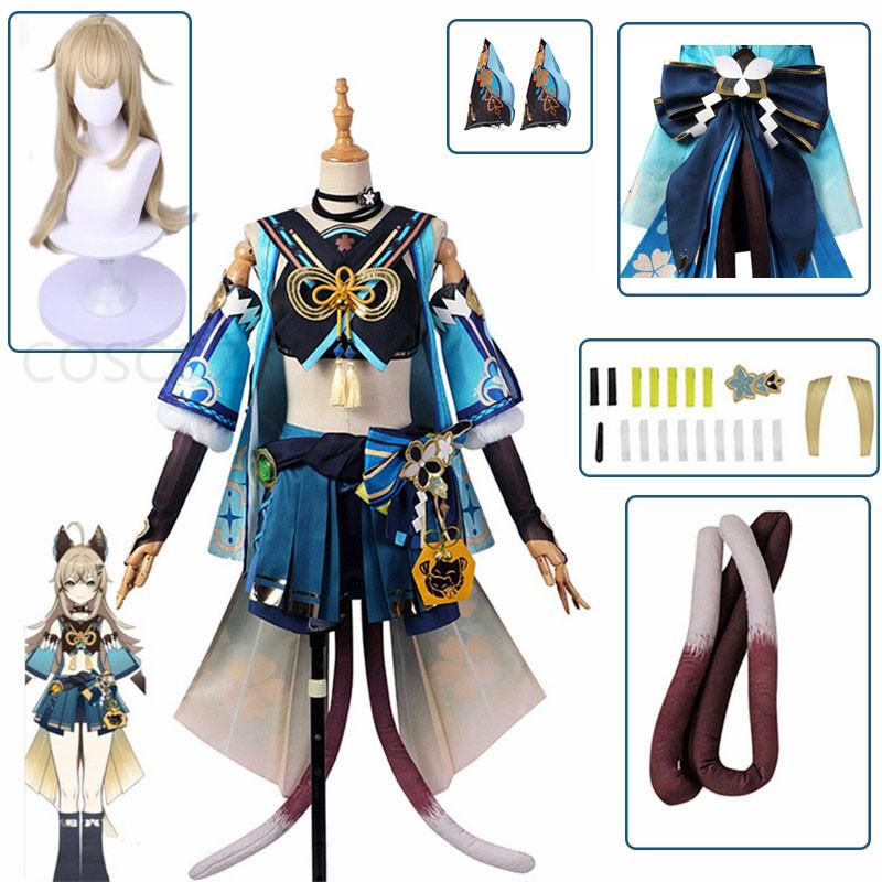 Kirara Cosplay Costume Courier Kirara Ears Tails Accessories Suit Women Momoka Costume New Skin