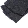 Herren Halb-Finger Strickwollhandschuhe - Warm, Dick, Einfarbig, Fingerlos zum Tippen
