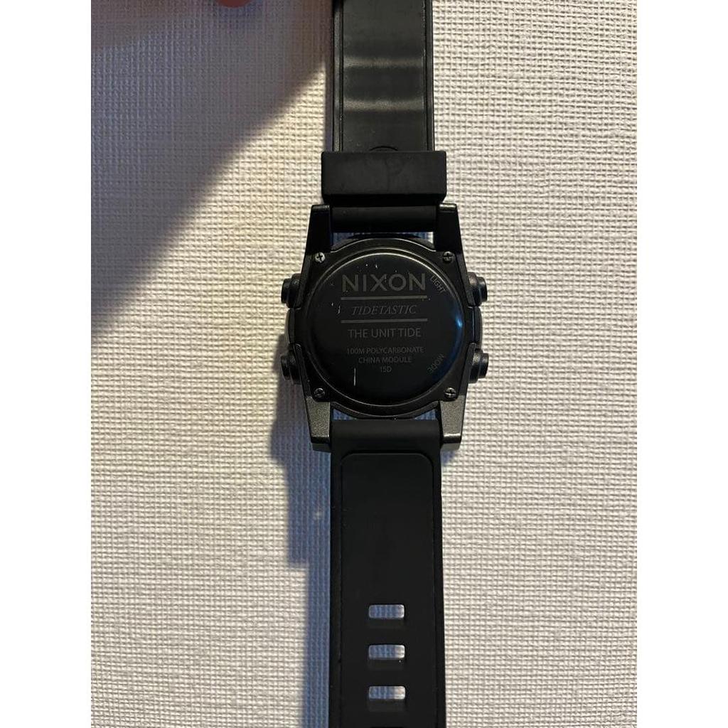 Used NIXON digital watch 100M TIDE black