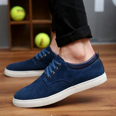 Men's Shoes Fashion Sneakers Casual Luxury Shoes Men's Cow Suede Lace-up Low-top High-quality Large Size