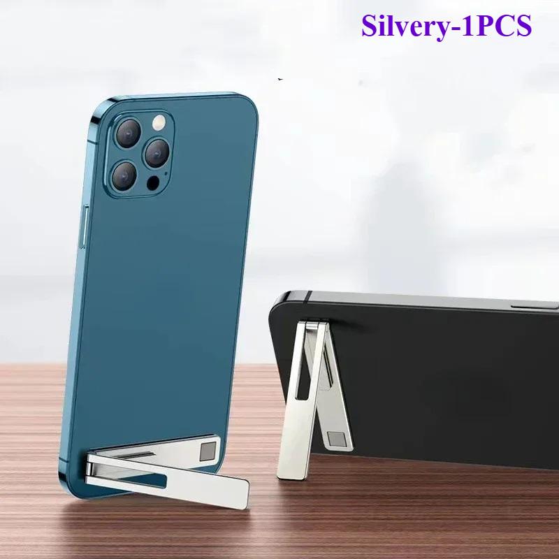 

Ultra-thin Folding Mobile Phone Holder Invisible Back Stick Phone Desktop Bracket Alloy Mini Metal Portable Phone Support Stand