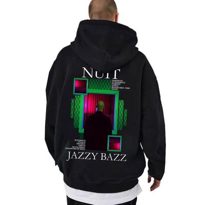 Rapper Jazzy Bazz Nuit Album Grafik Hoodie Herren Damen Hip Hop Mode Popmusik Sweatshirt Herren Vintage Übergroße Streetwear