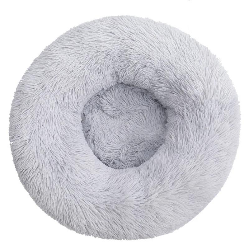 Round Pet Bed for Large Dog Bed Donut Long Plush Cat Bed for Medium Dog House Winter Warm Sleeping Pet Kennel Removable Dog Sofa