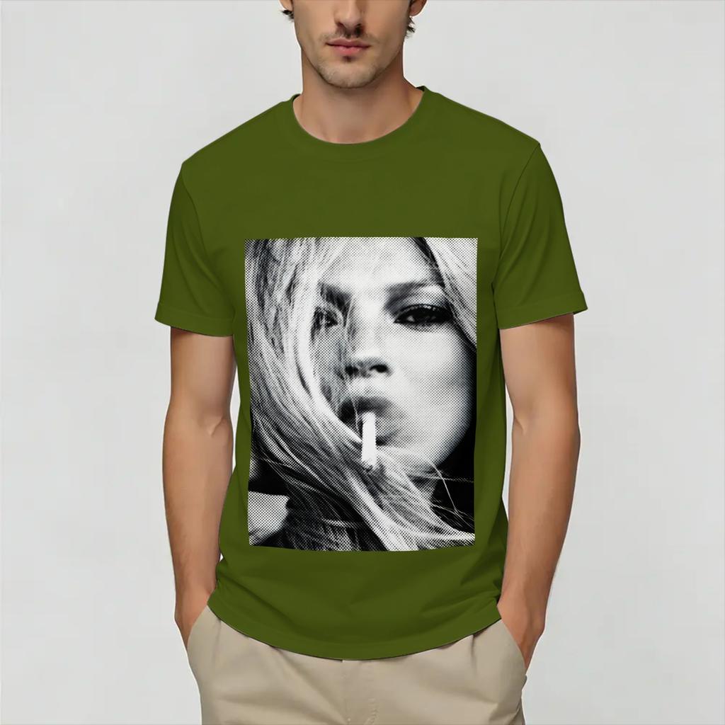 T-shirt Unisex Kate Moss T-shirt Tempo Libero Manica Corta Girocollo T-shirt Cotone Idea Regalo Abbigliamento