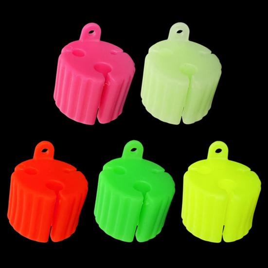 Fishing Rod Silicone Fixed Ball 3/6/8MM Holes Scratch Free Colorful Mini Wear Resistant Reusable Fishing Clip Holder Fishing Accessories