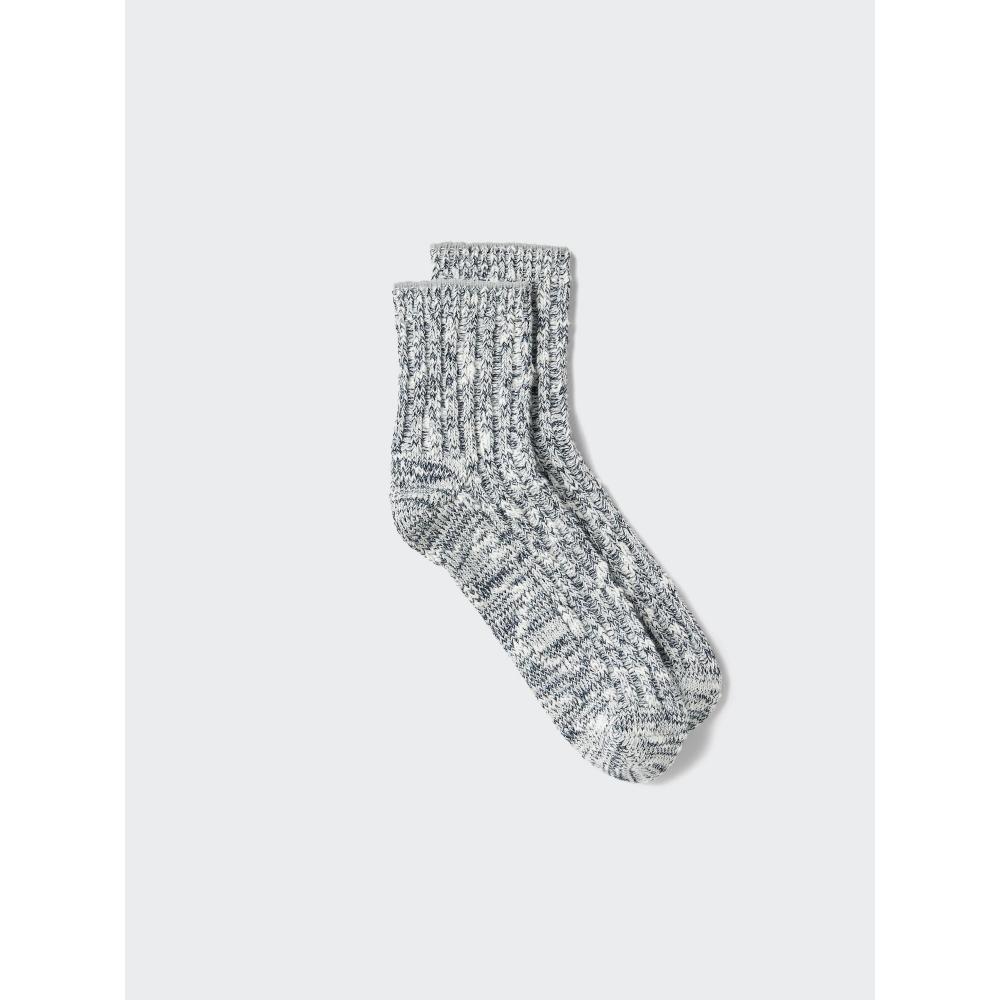 Uniqlo Japan Half Socks Color Slub Yarn