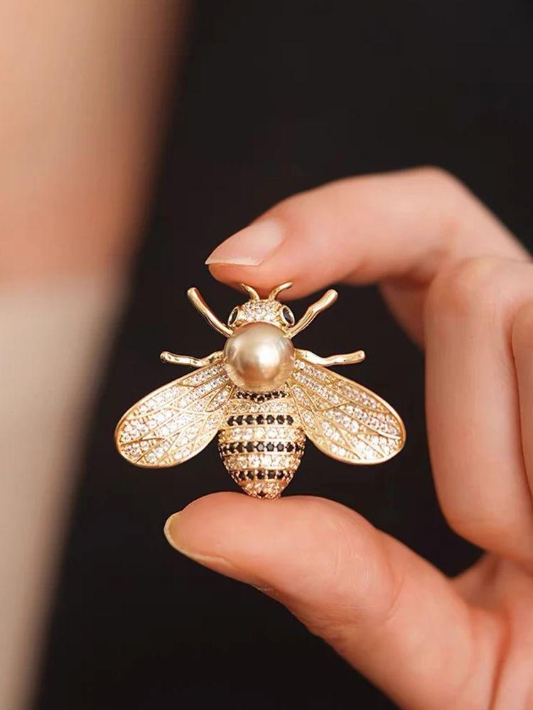 Design Insect Series Brooch Women Men Delicate Little Bee Brooches Crystal Rhinestone Pin Brooch Jewelry Gifts For Girl