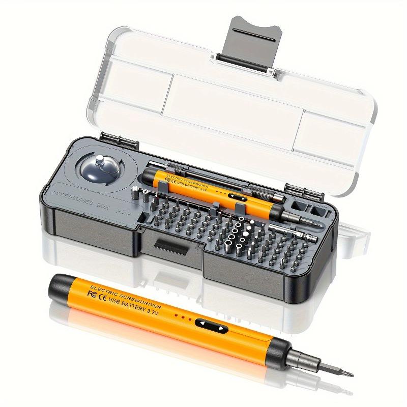 88pcs a set Precision Mini Electric Mute Screwdriver Home Repair Cell Phone Computer Watch Portable Hardware Tool Set
