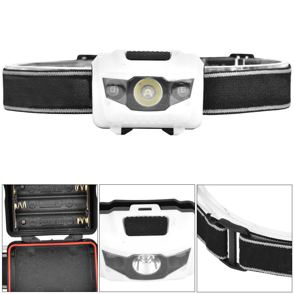 3W LED Stirnlampe Rotes und Weißes Licht Angel-Stirnlampe für Outdoor-Aktivitäten Picknick Wandern Bergsteigenweiß