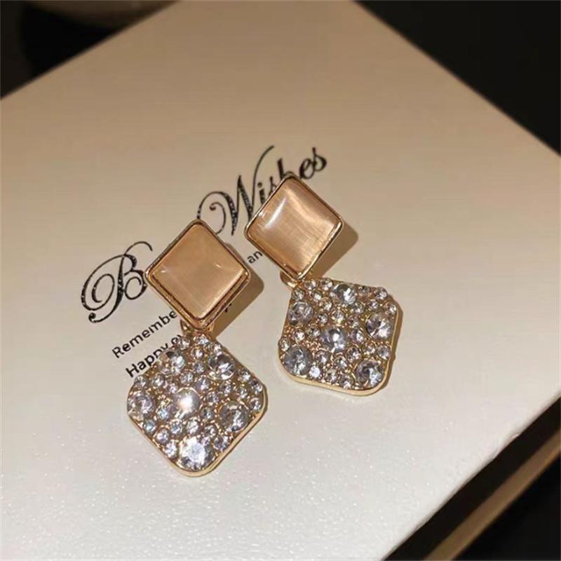 

Модные корейские серьги-подвески со стразами для женщин и девушек, подарочные украшения оптом