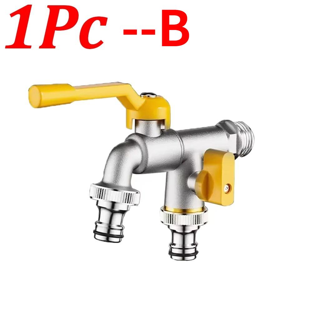 1-4pcs 4/6'' Garden Hose Brass Tap Faucet One Into Two Out 4 Points All Copper Faucet for Outdoor Garden Balcony Hose Connector