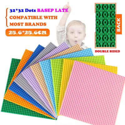 Classic Base Plates Plastic Bricks Double-sided 16*32 32X32 Dots City Blocks Baseplate DIY Parts Board Toys Kids Gift