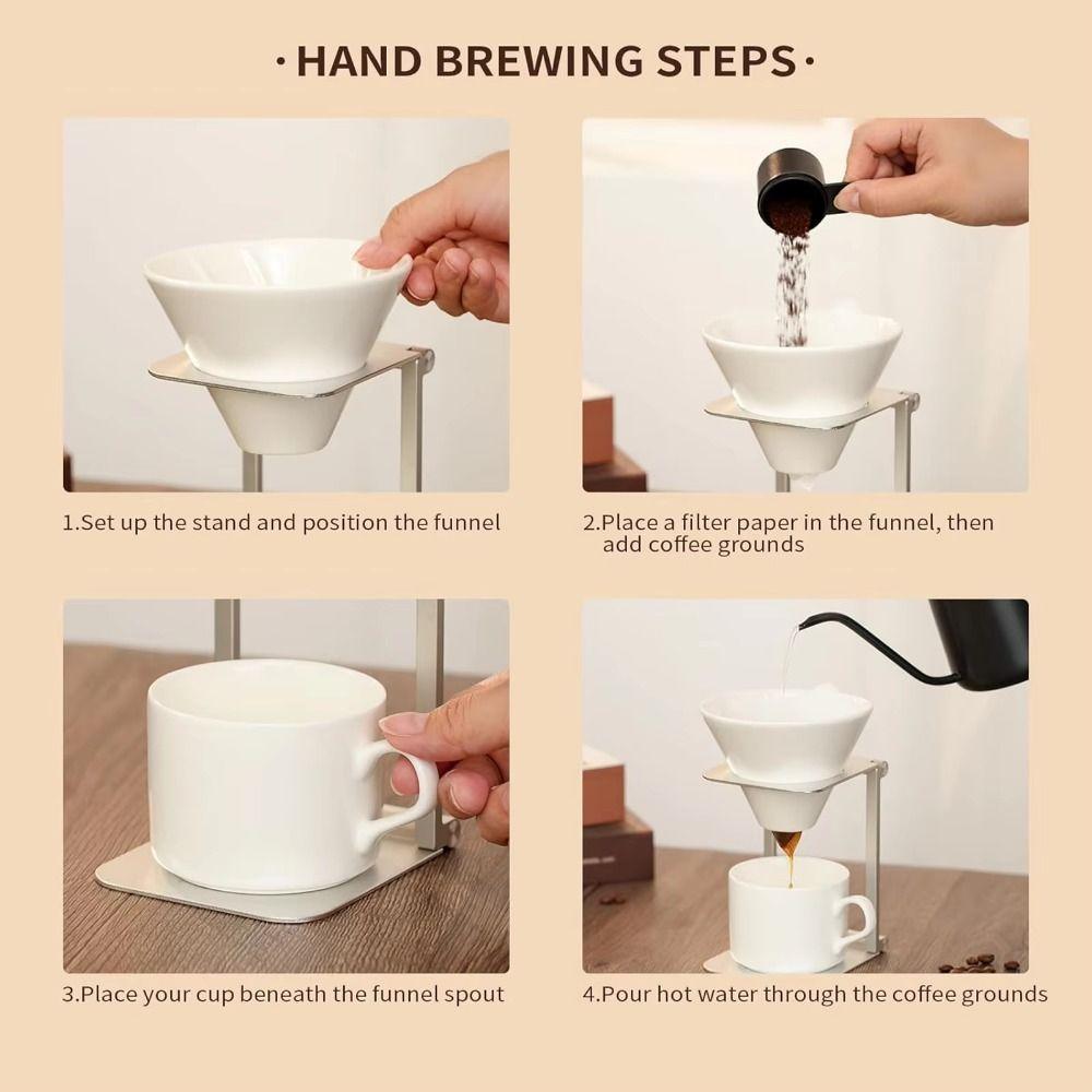 Foldable Coffee Drip Holder Stainless Steel Drip Filter Coffee Stand  Coffee Machine Accessories