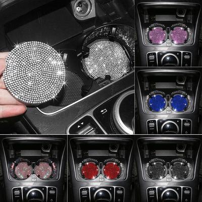 Universele antislip siliconen bekerhouder inzetstuk bling auto zirkoon onderzetter voor bekerhouder auto-interieur accessoires