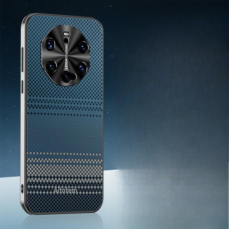 

Подходит для чехла для мобильного телефона Huawei Mate40rs Porsche из углеродного волокна плетеный M70 Полное покрытие 60 Противоударная подушка безопасности Por Men HUAWEI Mate40