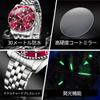 OLEVS Men's Quartz Watch, Business Style, Stylish, Waterproof, Diamond-Inspired, Metal Band, Date Display, Luminous, Gift, Red