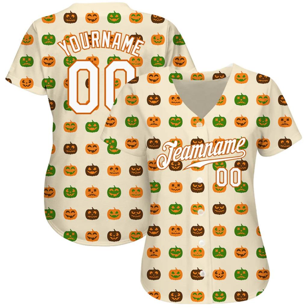 Custom Baseball for Men Women Halloween Sports Top