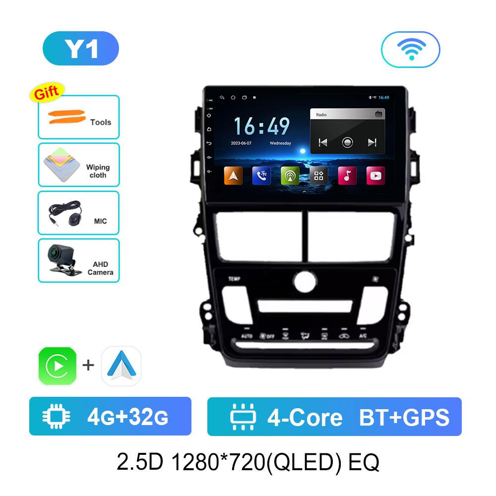 Car Radio Multimedia Player Android 14 Intelligent System for Toyota Vios Yaris 2018 - 2020 GPS 4G WiFi Bluetooth Split Screen