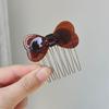 Elegant Acetate Bow Hair Clip Comb for Women
