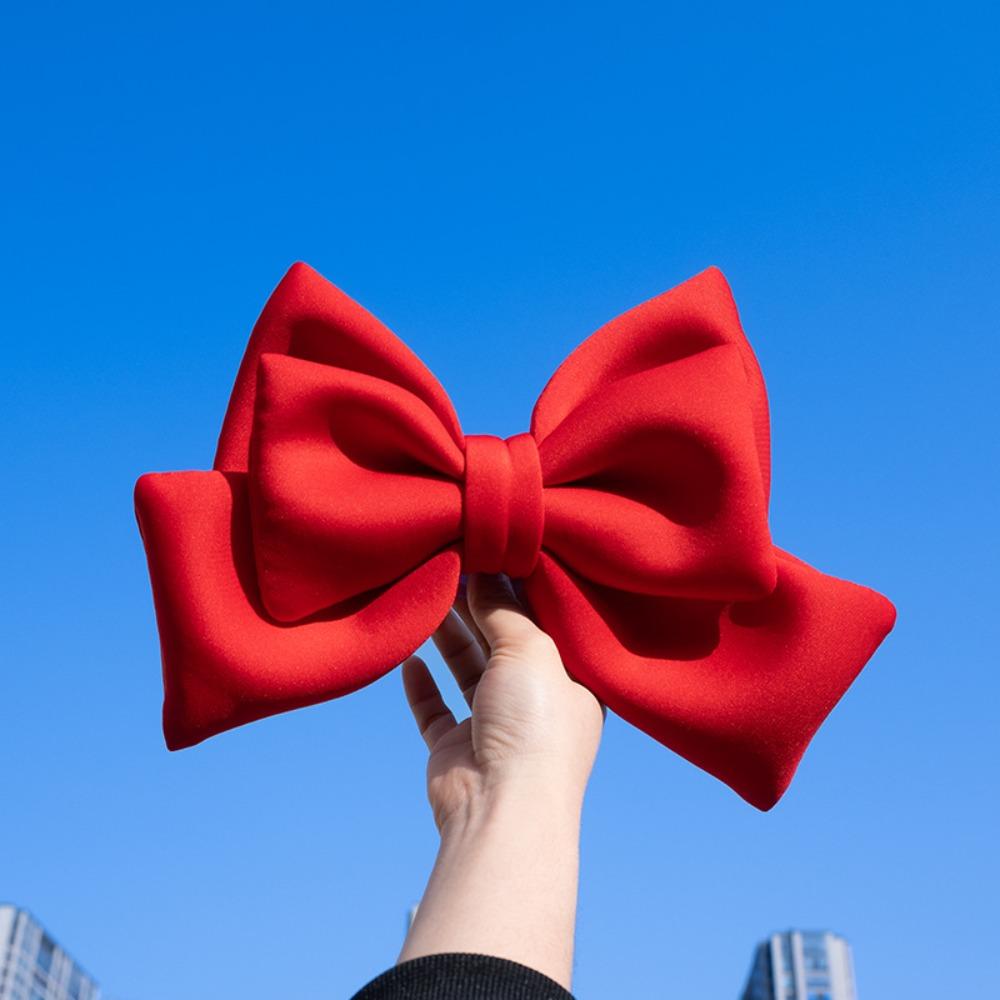 Cloth Cloth Satin Ribbon Bow 12 Colors Helmet Headwear Helmet Bowknot Electric Vehicle Decoration