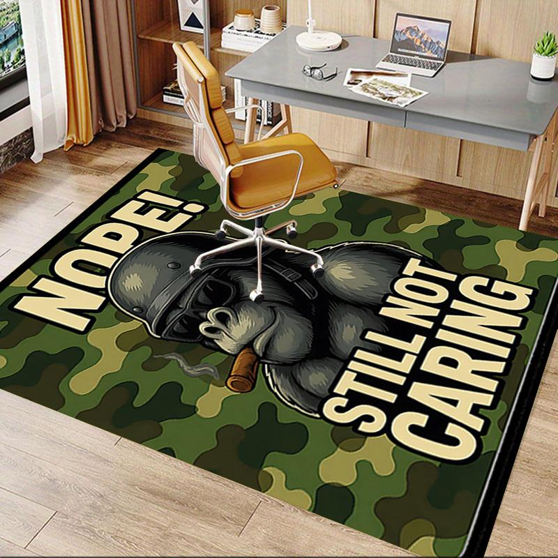 1 Stück Gorilla-Soldaten-Teppich, Büroteppich Außenmatte Heimdekoration Bereichsteppich Festival